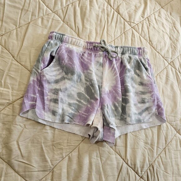 Hippie Rose Lounge Tie-Dye Casual Shorts Women's L (Multicolored) - Picture 3 of 7
